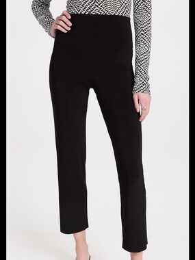 Veronica Beard Black Ankle-Length Straight-Leg Pants
